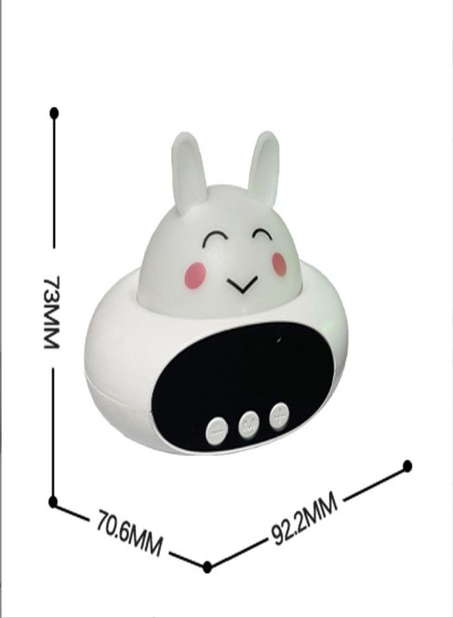 PASHANDOZ Rabbit Design Loud Alarm Clock with Bluetooth Speaker and Light Kids and Parents Bed Room Bed Side Desk Digital Watch Cartoon Design Smart Alarm Clock for Heavy Sleepers (Small) - Image 3